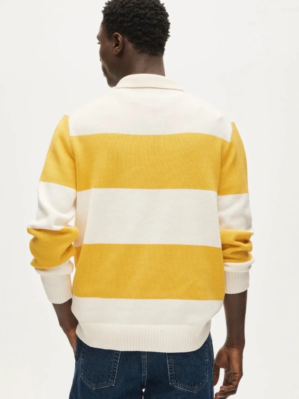 J crew Heritage cotton quarter-zip sweater in stripe